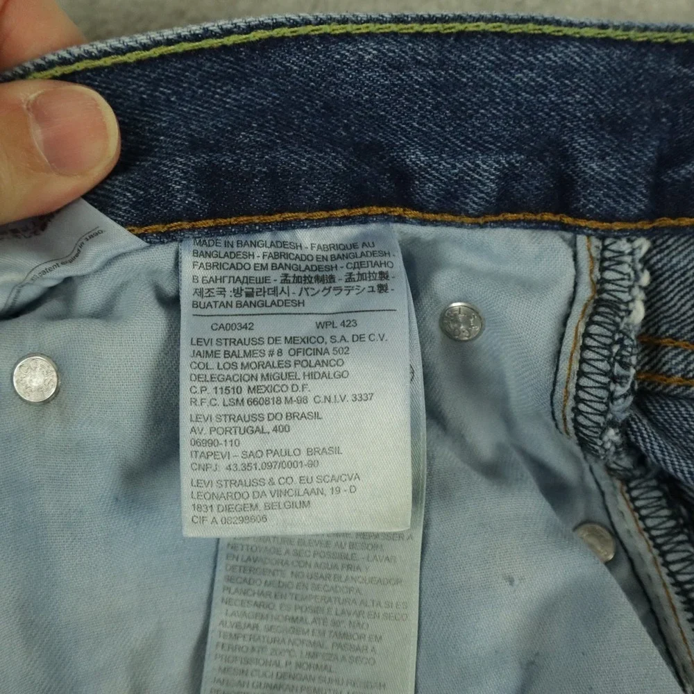 Levi's‎ 505 Jeans Mens 38x32 Regular Fit 5-Pocket Cotton Denim Blue